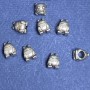 Discount! Pandora Bead Frog 10x8mm, diameter 5 mm, faceted, 20 g +/- 13 pcs