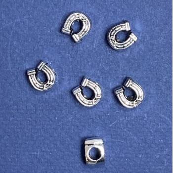 Discount! Pandora Bead Horseshoe 9x11mm, diameter 5mm, pack 20 g +/- 9 pcs