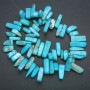 Natural stone thread Howlite turquoise-look chip 'Needle', diameter 26x6mm, length 41cm +
