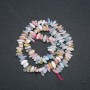Morganite natural stone strand – 'Needle' chips, 12x6 mm, length 40 cm +