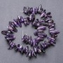 Amethyst Beads natural gemstone chip 'Needle', diameter 7x20 mm ±, length 40 cm on thread