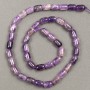 Amethyst natural gemstone beads 'barrel-shaped', diameter 6x9mm, length 39 cm +