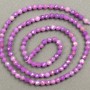Natural stone Jasper purple faceted beads on a string, diameter 3.5 mm, length 40 cm