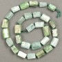 Natural Tourmaline Faceted Beads on Thread, diameter 14–10×7–9 mm, length 41 cm +
