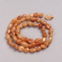Carnelian faceted beads on thread, natural stone, diameter 6×8 mm, length 39 cm