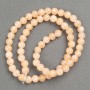 Discount! Beads on a thread 'selenite' (acrylic imitation) smooth bead, diameter 6.5 mm, length 40 cm