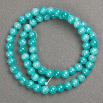 Sale! Amazonite Beads on Thread (Imitation Acrylic) Smooth Beads, 6mm Diameter ±, Length 39cm ±