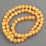 Sale! Citrine beads on beading thread (imitation acrylic) smooth bead, diameter 6 mm ±, length 40 cm ±
