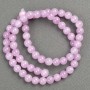 Sale! Kunzite Beads (Imitation, Acrylic) on Thread, Smooth Bead, 6.5 mm Diameter, 40 cm Length +-