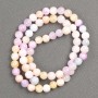 Morganite Beads (Acrylic) on Thread, Smooth Round Beads, 6mm Diameter, 40cm Length