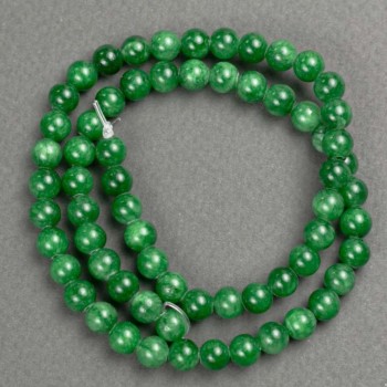 Discount! Chrysoprase Beads (imitation acrylic) on a fishing line, smooth round beads, diameter 6.5 mm, length 40 cm
