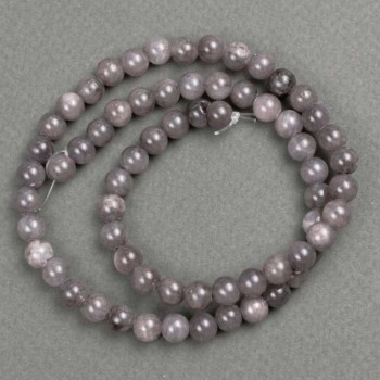 Discount! Beads on fishing line Toned Quartz (acrylic imitation) dark gray smooth beads, diameter 6.5 mm, length 40 cm