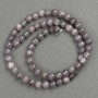 Discount! Beads on fishing line Toned Quartz (acrylic imitation) dark gray smooth beads, diameter 6.5 mm, length 40 cm