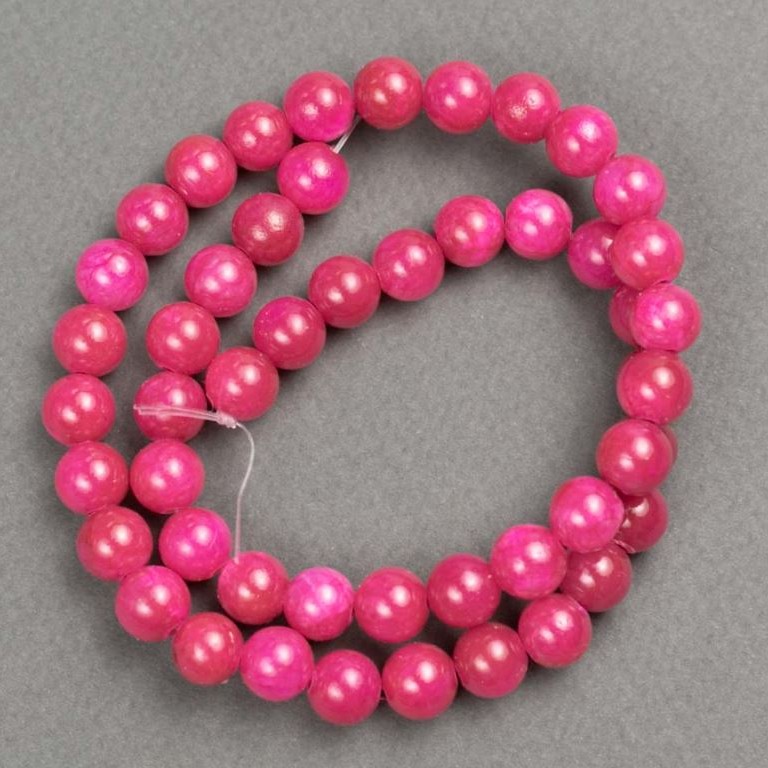 Sale! Tourmaline Beads (Acrylic Imitation) on Thread, Smooth Bead, 8.5 mm diameter, 40 cm length