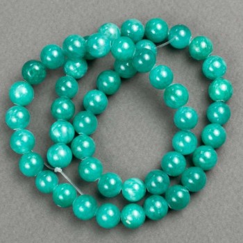Discount! Amazonite Beads on Thread (Imitation Acrylic) Smooth Bead, Diameter 8.5 mm, Length 40 cm