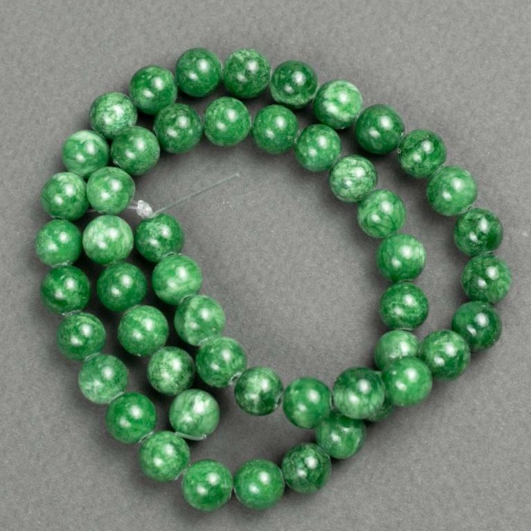Discount! Chrysoprase beads (imitation acrylic) on thread, smooth beads, diameter 8.5 mm, length 40 cm +/-