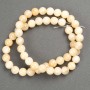 Discount! Pearl-like beads on monofilament (acrylic imitation) smooth bead, 8mm diameter ±, 40cm length ±