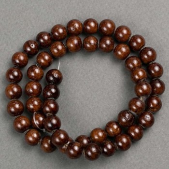 Discount! Tiger's Eye Beads (imitation acrylic) on beading thread, smooth beads, diameter 8.5 mm, length 41 cm +-