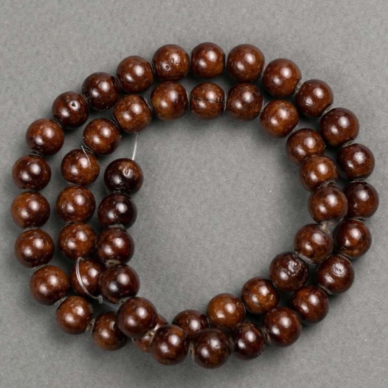 Discount! Tiger's Eye Beads (imitation acrylic) on beading thread, smooth beads, diameter 8.5 mm, length 41 cm +-