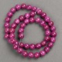Discount! Beads on thread Raspberry tinted quartz (imitation acrylic) smooth bead, 8mm diameter+/-, length 40cm +