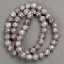 Discount! Beads on thread - tinted quartz (acrylic imitation) dark gray smooth bead, diameter 8.5 mm, length 40 cm