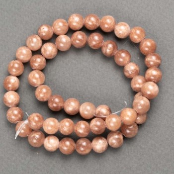 Discount! Selenite Beads (imitation acrylic) on a thread, smooth round beads, diameter 8mm+-, length 40cm +