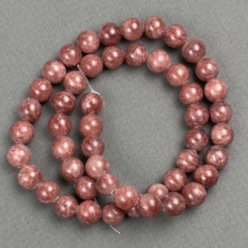 Discount! Moonstone Beads (acrylic imitation) on thread, smooth sphere, diameter 8.5 mm ±, length 40 cm ±