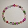 Bracelet with Assorted Tinted Quartz Beads (Imitation), Bead Diameter 6 mm, Length 18 cm
