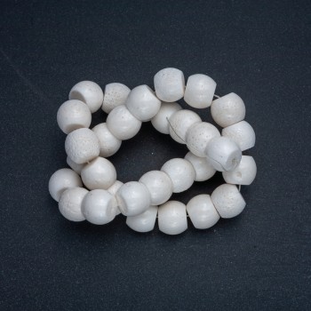 Beads on a thread, natural white sponge coral rondelle, diameter 15x14 mm, length 41 cm+