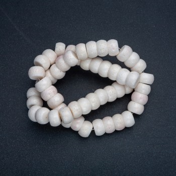 Beads on a thread, natural white sponge coral rondelle, diameter 13×8 mm, length 42 cm+