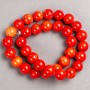 Sale! Coral Beads (Imitation Acrylic) on Thread, Smooth Beads, Diameter 12.5 mm ±, Length 40 cm +