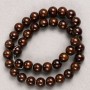 Sale! Tiger's Eye Beads (Acrylic Imitation) on monofilament line, Smooth Bead, Diameter 10.5 mm, Length 41 cm +