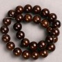 Discount! Tiger's Eye Beads (imitation acrylic) on thread, smooth beads, diameter 14.5 mm, length 41 cm