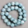 Aquamarine Beads on Thread (Synthetic Acrylic) Smooth Beads, 14.5 mm diameter, 40 cm length