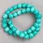 Discount! Acrylic Amazonite Beads on Thread (imitation acrylic) smooth sphere, diameter 10.5 mm, length 40 cm