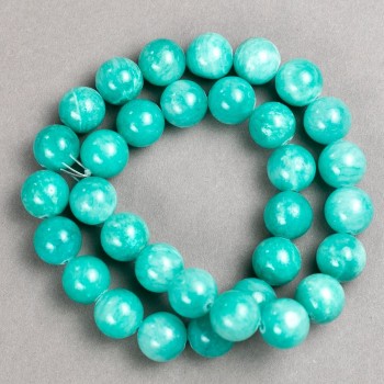Sale! Amazonite Beads on Thread (Imitation Acrylic) Smooth Bead, 12.5 mm Diameter, 40 cm Length