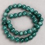 Discount! Beads on a thread: Tinted Quartz (acrylic imitation) Viridian color, smooth bead, 10mm diameter ±, 40cm length +