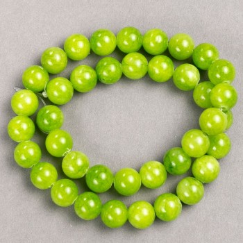 Sale! Onyx Beads (Acrylic Imitation) on Thread — Smooth Bead, Diameter 10.5 mm, Length 40 cm