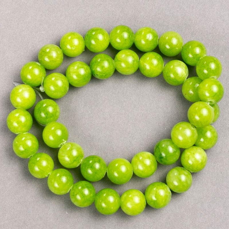 Sale! Onyx Beads (Acrylic Imitation) on Thread — Smooth Bead, Diameter 10.5 mm, Length 40 cm