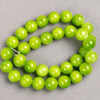 Discount! Onyx Beads (Acrylic Imitation) on Thread, Smooth Bead, Diameter 12.5 mm, Length 40 cm