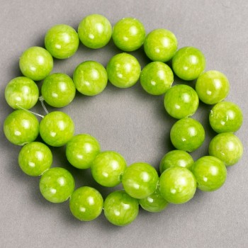 Discount! Onyx Beads (Acrylic Imitation) on Beading Thread, Smooth Bead, Diameter 14.5 mm, Length 40 cm