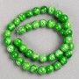 Discount! Nephrite beads (acrylic imitation) on a beading thread, smooth round bead, diameter 10.5 mm, length 40 cm +/-