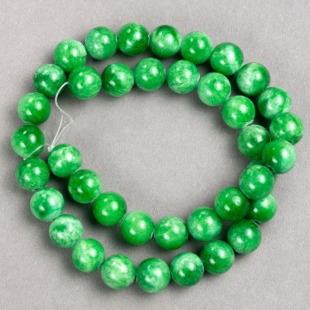 Discount! Chrysoprase Beads (Imitation Acrylic) on Thread, Smooth Bead, Diameter 10.5 mm, Length 40 cm