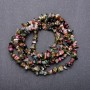 Beads of natural watermelon tourmaline, 5 mm diameter, 80 cm length