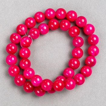 Discount! Tourmaline Beads (Imitation Acrylic) on a Thread — Smooth Round Beads, Diameter 10.5 mm, Length 40 cm