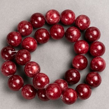 Discount! Tourmaline Beads (Acrylic Imitation) on a thread, smooth bead, 14 mm diameter ±, length 40 cm