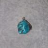 Turquoise Pendant (Imitation) in Silver Setting 36x20 mm +