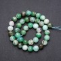 Beads on a natural chrysoprase thread, smooth round beads, diameter 10 (+/-) mm, length 38 cm
