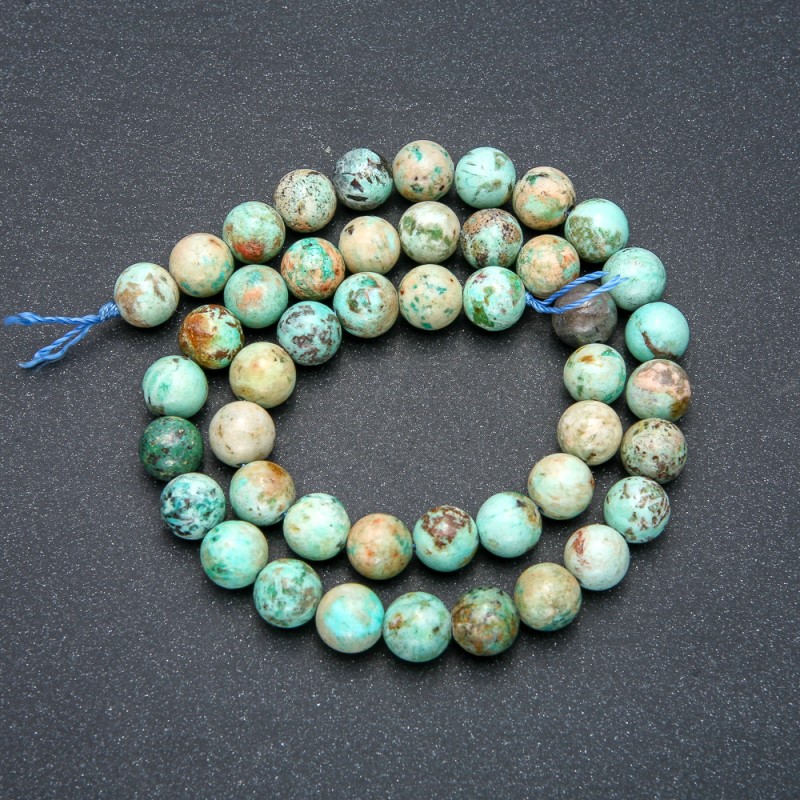 Amazonite Beads on Thread, Smooth Round Beads, 8mm Diameter, 39cm Length