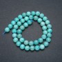 Beads on a thread of natural Amazonite stone, smooth round beads, 8 mm diameter, length 39 cm